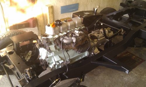 Motor im Chassis